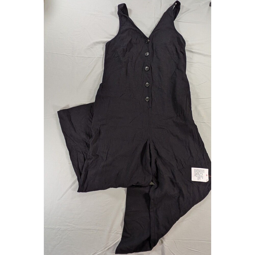 Topshop Women's Black Sleeveless Vacation Travel Romper One Piece Sz 12